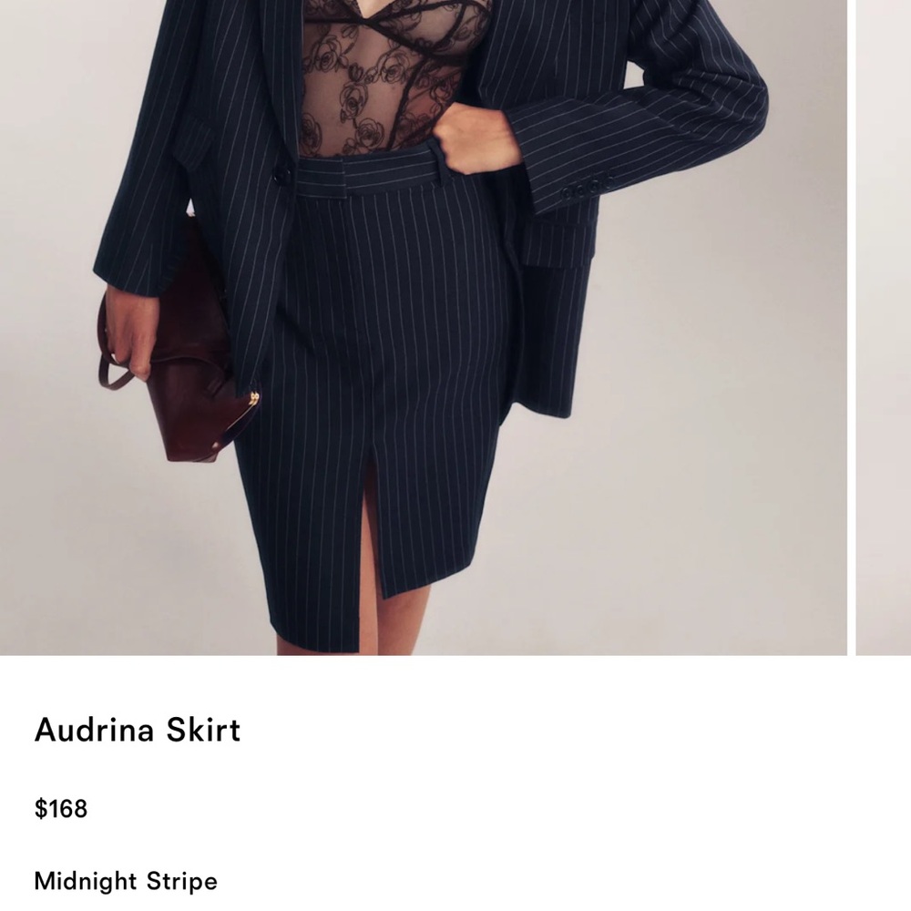 Reformation Audrina Pinstripe Skirt